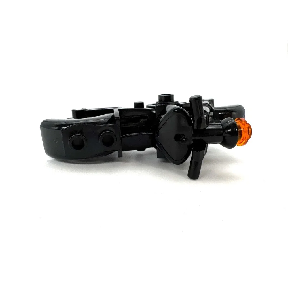 Lego Black Motorcycle Minifigure Scale Vehicle Black Chassis Vintage Town City